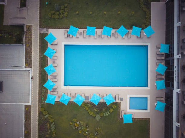 istock Aerial Shot of an Empty Swimming Pool 1215230516