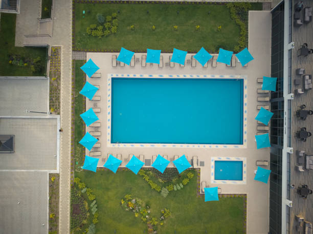 istock Aerial Shot of an Empty Swimming Pool 1215230564