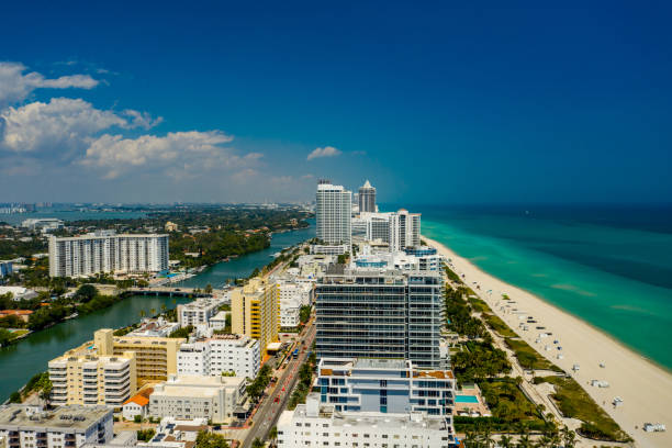 istock Miami Beach condominiums on the ocean 1215236435