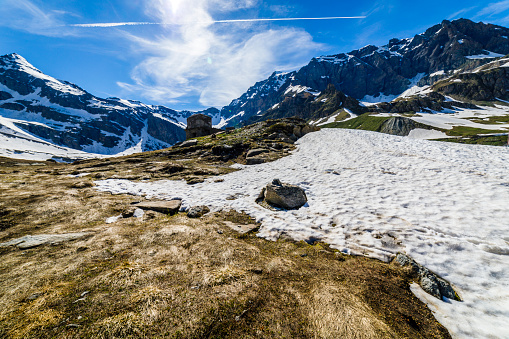 Idyllic Alpine landscape, majestic Dolomites alps – Gran Paradiso, Italy