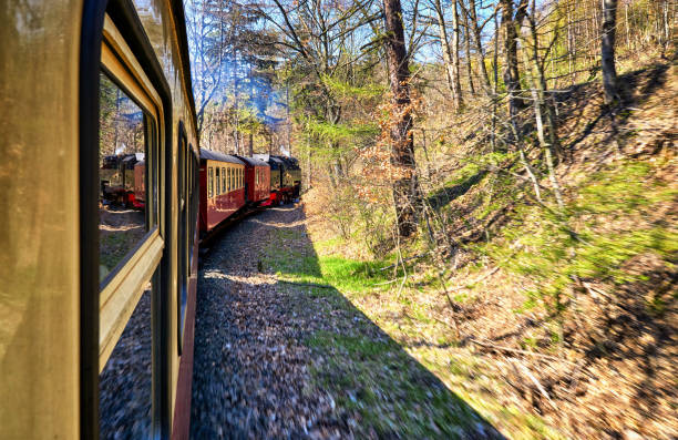 istock Steam locomotive ride. Dynamics through motion blur. 1215242445