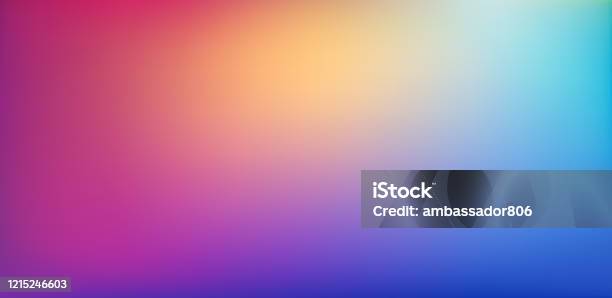 Smooth Mesh Blurred Background Multi Color Gradient Pattern Smooth Modern Watercolor Style Backdrop Vector Stock Illustration - Download Image Now