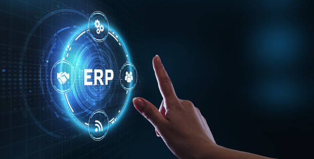 Business, Technology, Internet and network concept. Enterprise resource planning ERP concept. stock photo