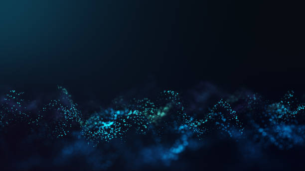 istock Abstract futuristic -  technology with polygonal shapes on dark blue background.  Design digital technology concept. 1215250206