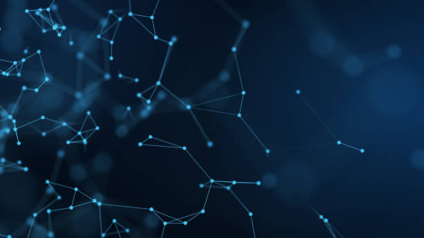 istock Abstract futuristic -  technology with polygonal shapes on dark blue background.  Design digital technology concept. 1215250220