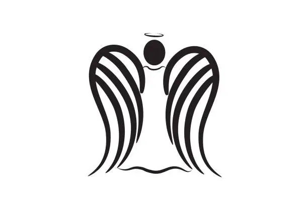 Vector illustration of Angel wings icon symbol