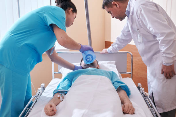 istock Providing ventilation to patient 1215265860