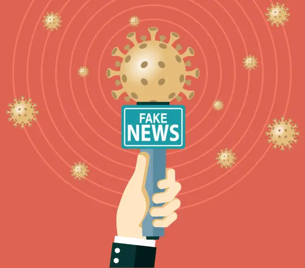 Vector illustration of fake news - coronavirus