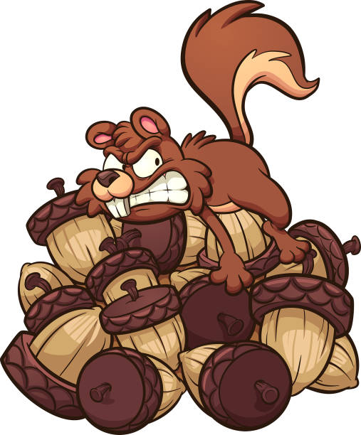 ilustrações, clipart, desenhos animados e ícones de esquilo acumulador - squirrel