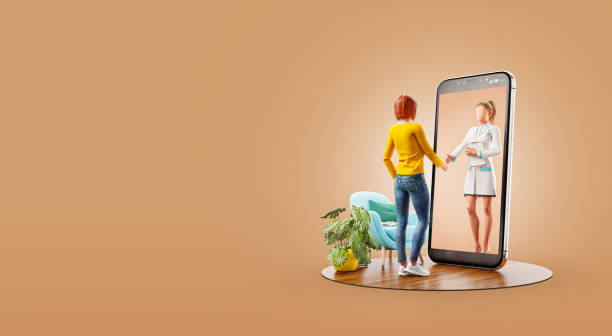 istock Unusual 3d illustration smart phone application 1215270518