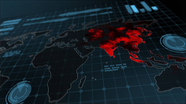 istock World map crisis virus spread pandemic warning sci-fi HUD UI user interface futuristic design background 3D COVID Corona virus infected counting number warning alert sign hazard concept 1215275391