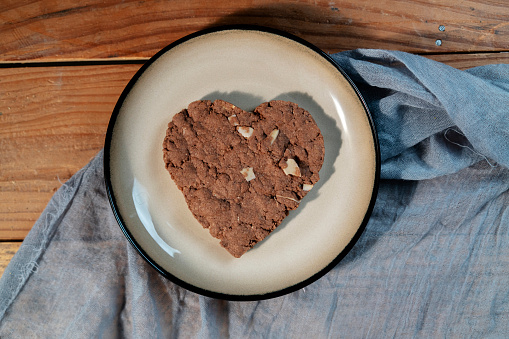 homemade heart shape chocolate cookies