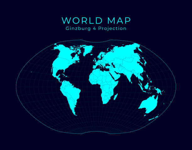 istock Map of The World. Ginzburg IV projection. 1215281441