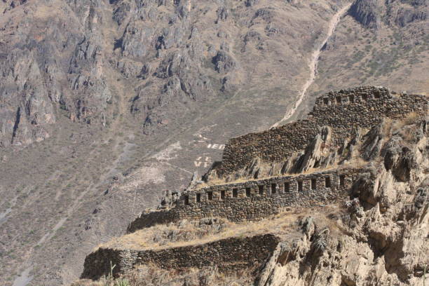 istock Views of the Pisac ruins in Peru 1215287025