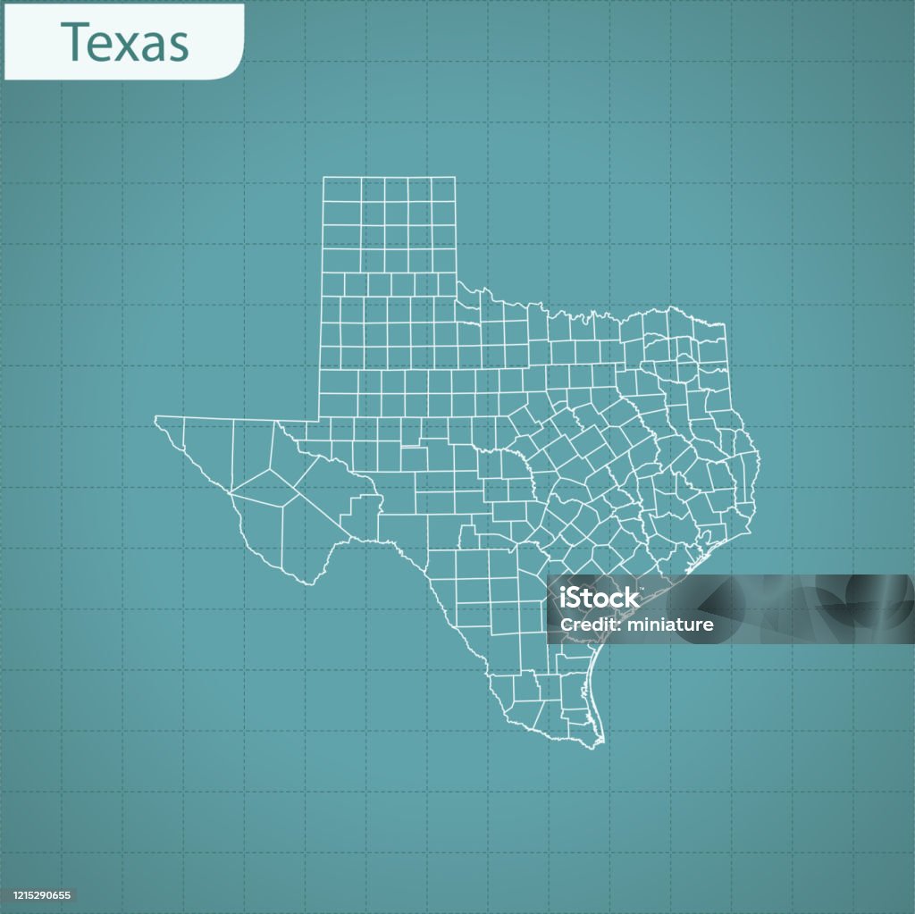 Texas Map Stock Illustration - Download Image Now - Abstract