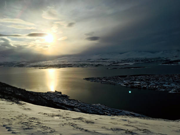 istock Sunset in a Norwegian Fjord 1215290854