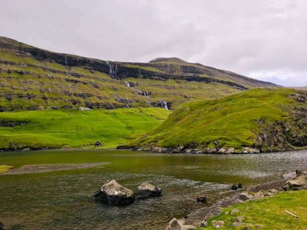 istock Faroe Islands landscape with a sea 1215291211