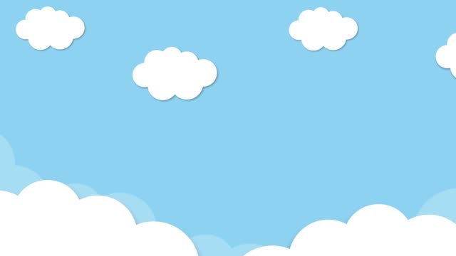 Blue Sky Full Of Clouds Moving Right To Left Cartoon Sky Animated Gradient  Background Flat Animation 4k Stock Video - Download Video Clip Now - iStock