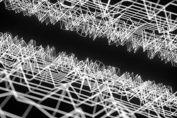 istock Abstract uneven background, fragments and lines, 3d rendering. 1215297805