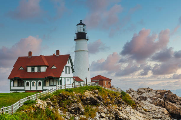 istock Portland Head Lighthouse at Dusk 1215302980