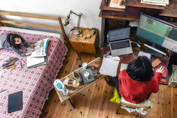 istock home office and home schooling 1215304554
