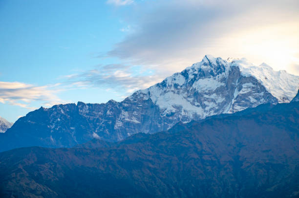 istock Landscape Himalayas in Nepal beautiful mountains amid blue sky 1215307800