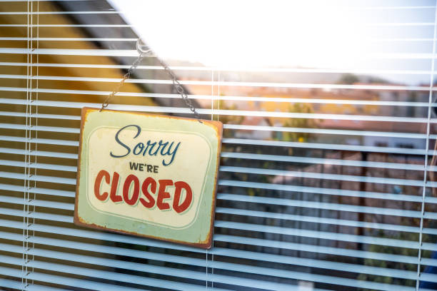 istock Sorry we're CLOSED Notice on Window Due To Coronavirus Quarantine 1215309006