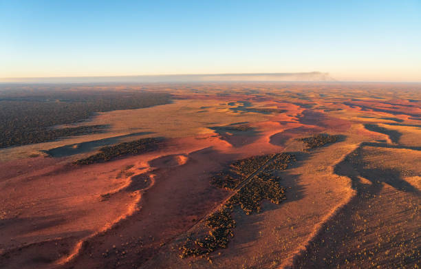Aerial View Of The Australian Outback stock photo