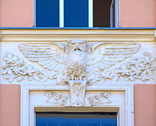 istock Window decoration element in the form of an owl 1215313843