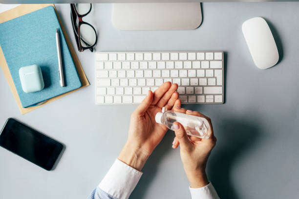 preventive measures during the period of epidemic and social exclusion. - hand sanitizer liquid soap hygiene healthy lifestyle imagens e fotografias de stock