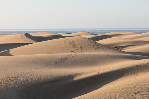 Desert Sand Dune formations at Maspalomas on Canary Islands