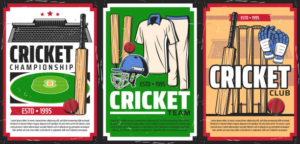 istock Cricket sport stadium and game equipment 1215324471