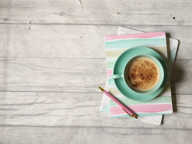Coffee and notebooks
