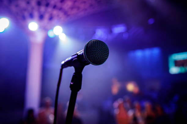 istock The microphone on stage before the artist performance. 1215328613