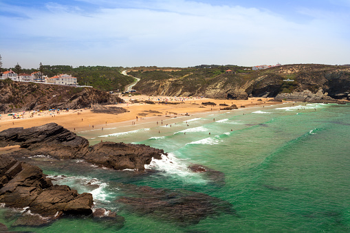 View of Praia da Zambujeira in Alentejo, Portugal