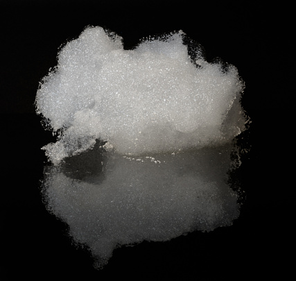White foam with reflection isolated on black background. Template for adding to your photos - just add it in lighten blending mode.