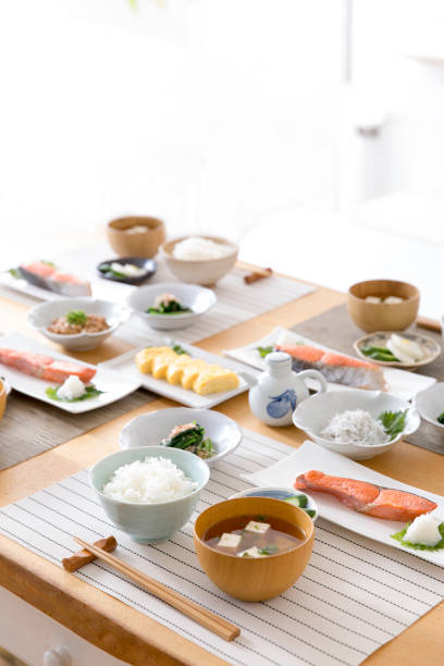 istock Japanese Breakfast in the Kitchen 1215338001