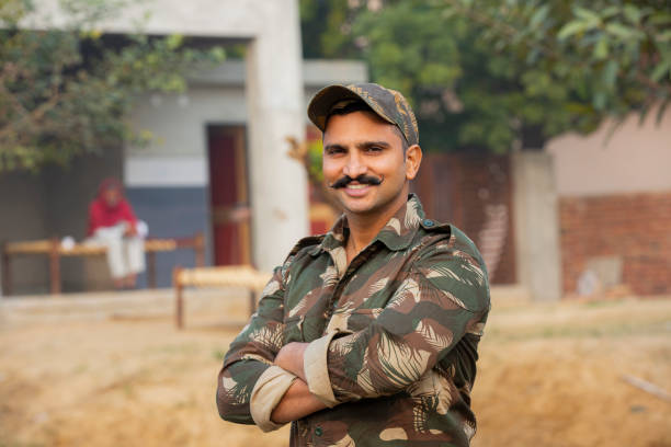 Indian Military Man - stock images Indian ethnicity, Indian Culture, Adult, Indian Military, Indian Soldier, Uniform, us navy photos stock pictures, royalty-free photos & images