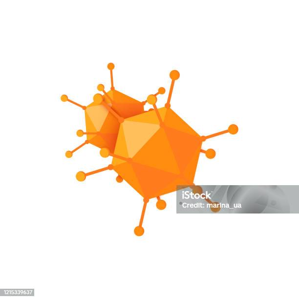 Adenovirus Icon In Cartoon Style Vector Image Stock Illustration - Download Image Now - Adenovirus, Virus, Polyhedron