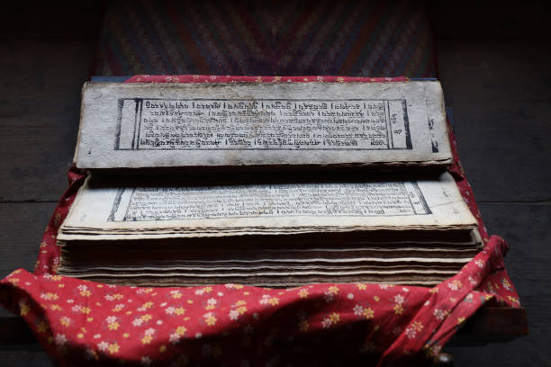 istock Tibetan traditional pray book 1215342036