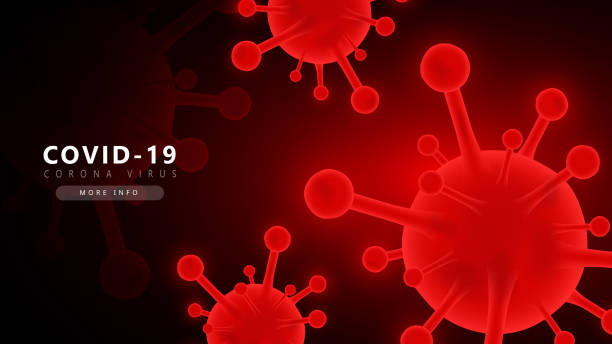 istock red coronavirus COVID-2019 futuristic background. coronavirus COVID-2019 futuristic background. COVID-19 spread around the world. 3D models of coronavirus bacteria. Vector illustration covid-19 infographic background 1215347833
