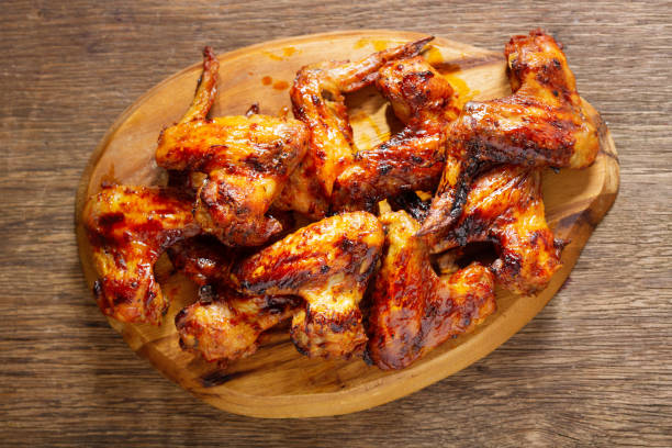 istock grilled chicken wings, top view 1215353198