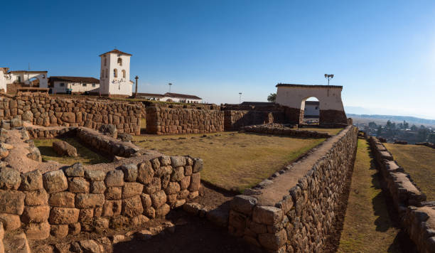 The rustic town of Chinchero in the Sacred Valley near Cusco The rustic town of Chinchero in the Sacred Valley near Cusco, Peru chinchero district stock pictures, royalty-free photos & images