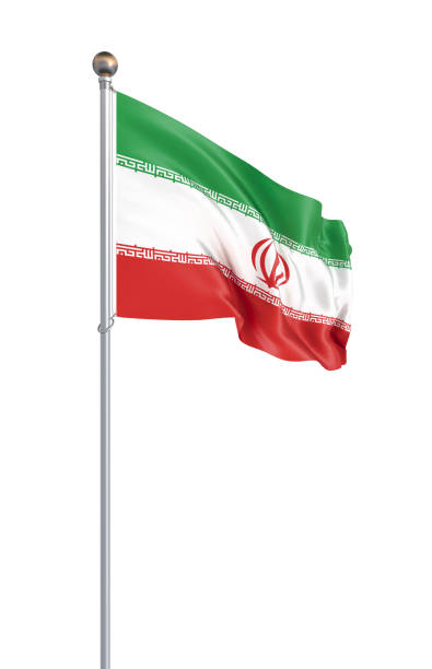 istock 3D illustration. Realistic Waving flag. Isolated on white background. Iran. 1215354818