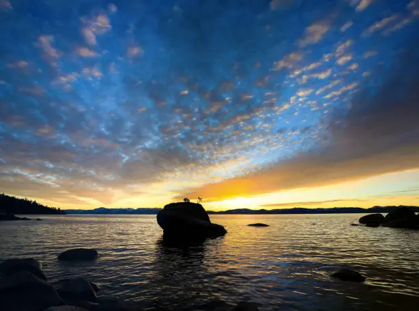 Lake Tahoe is a large freshwater lake in the Sierra Nevada of the United States.