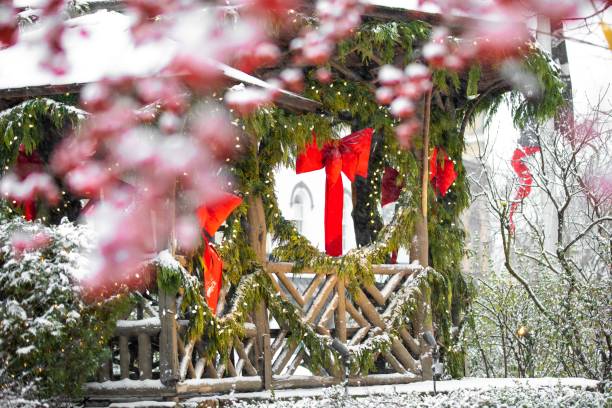 istock Christmas in a small town 1215364660