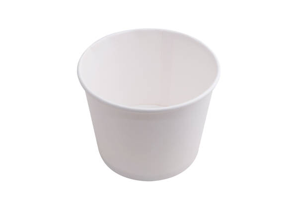 istock white craft Paper cup isolated on white background. Packaging template mock up collection 1215366800