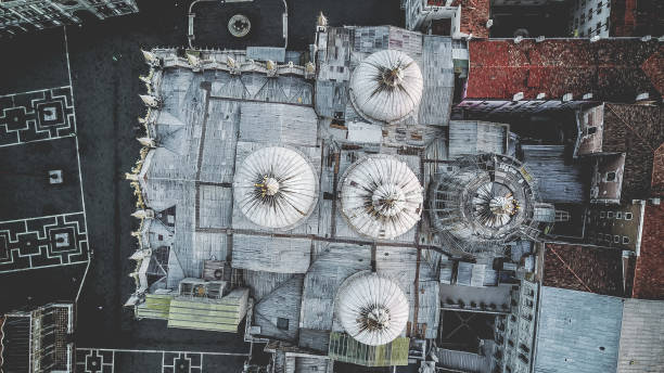 istock Views of sunrise in Venice from above 1215375396
