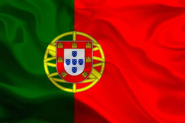 Portugal flag silk bright