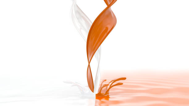 istock The milk and chocolate twisted into a tornado shape 1215377733